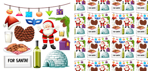 Seamless background design with christmas theme