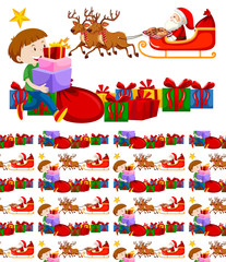 Seamless background design with christmas theme