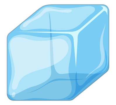 Ice cube isolated on white