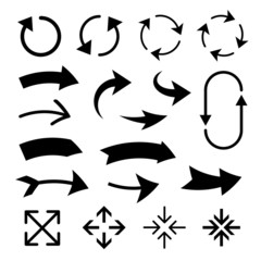 Collection of concept curve arrows for web design, mobile apps, interface and more.