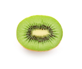 Fototapeta na wymiar Tasty cut kiwi on white background