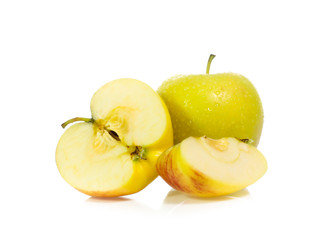yellow apples isolated