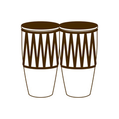 musical instrument congas on white background