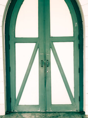Beautiful doors, European style antique doors in Ayutthaya, Thailand, background doors for text input