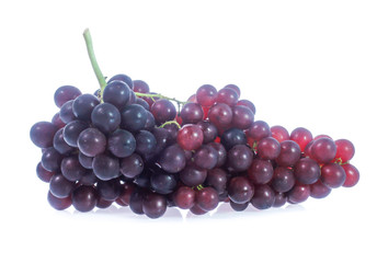 red grapes  isolated on white