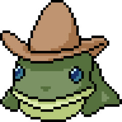 vector pixel art toad