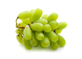 Green grape isolated on white background