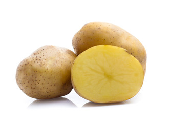potatoes isolated on white background