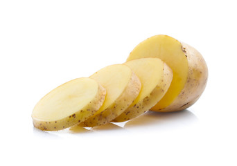 potatoes isolated on white background