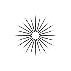 Fototapeta premium Sun rays icon. Sunburst icon. 