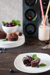 Traditional french dessert - Chocolate fondant