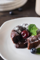 Traditional french dessert - Chocolate fondant