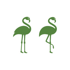 Flamingo logo template vector