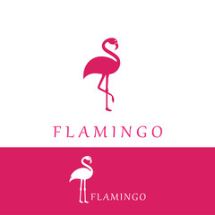 Flamingo logo template vector