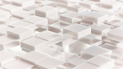Fototapeta premium Abstract geometry background. 3d illustration, 3d rendering.