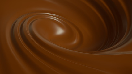 Beautiful chocolate background. 3d illustration, 3d rendering.