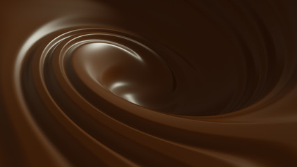 Beautiful chocolate background. 3d illustration, 3d rendering.