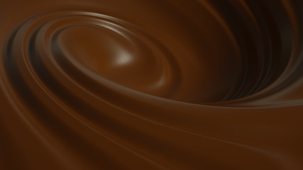 Beautiful chocolate background. 3d illustration, 3d rendering.