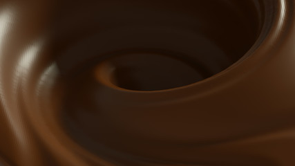 Beautiful chocolate background. 3d illustration, 3d rendering.