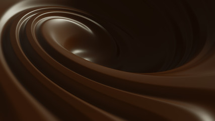 Beautiful chocolate background. 3d illustration, 3d rendering.