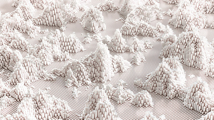 Abstract geometry background. 3d illustration, 3d rendering.