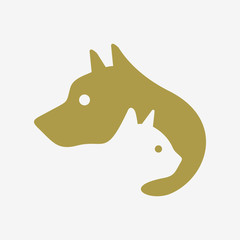 Dog and cat logo. Icon design. Template elements