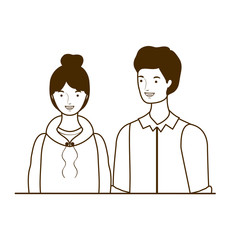 silhouette of couple of people standing on white background