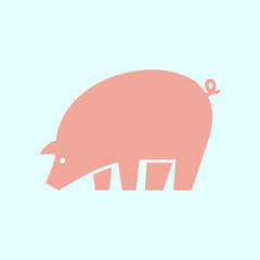 Pig logo. Icon design. Template elements