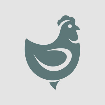 Hen, Chicken Logo. Icon Design. Template Elements