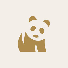 Panda logo. Icon design. Template elements