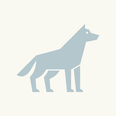Wolf logo. Icon design. Template elements