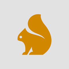 Squirrel Logo. Icon design. Template elements