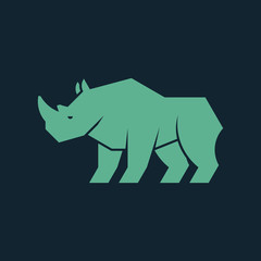 Rhinoceros Logo. Icon design. Template elements