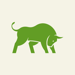 Bull Logo. Icon design. Template elements