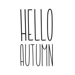 Autumn lettering in tall fun font with cute letters
