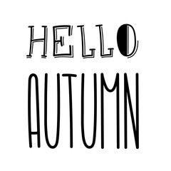 Autumn lettering in tall fun font with cute letters