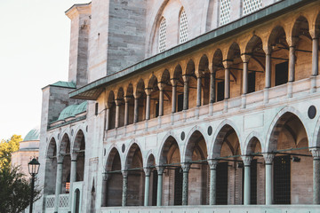 Naklejka premium Suleymaniye Mosque, the mosque of Suleyman the Magnificent in Istanbul made by Master Sinan