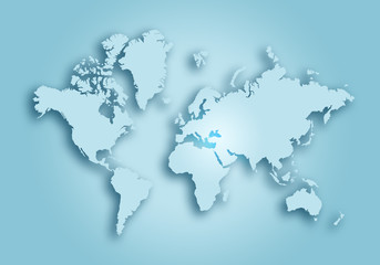 Fototapeta na wymiar World digital outlined map background