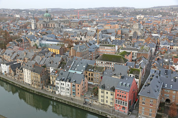 Fototapeta na wymiar Namur city from the citadel