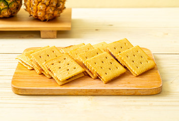 cheese biscuits with pineapple jam