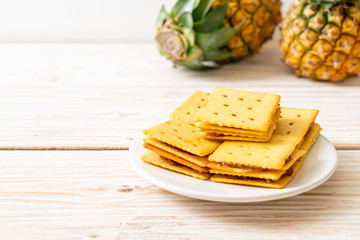 cheese biscuits with pineapple jam
