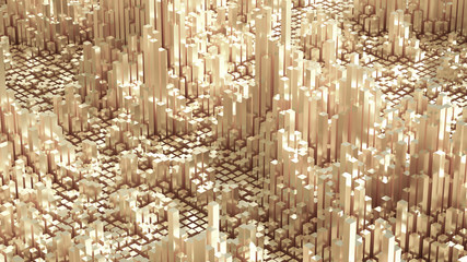 Abstract geometry background. 3d illustration, 3d rendering.