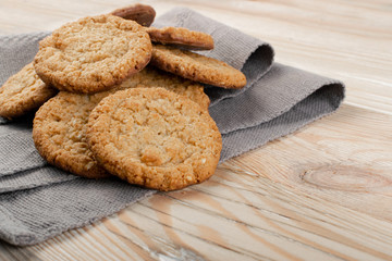 Thin Oatmeal Cookies, Healthy Cereal Crackers with Chocolate