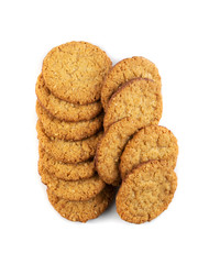 Thin Oatmeal Cookies, Healthy Cereal Crackers with Chocolate