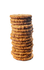 Thin Oatmeal Cookies, Healthy Cereal Crackers with Chocolate