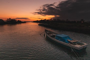 Fototapeta na wymiar valli di Comacchio