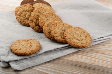 Thin Oatmeal Cookies, Healthy Cereal Crackers with Chocolate