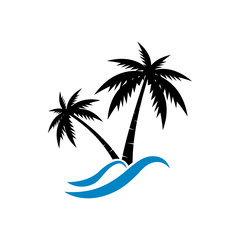 Fototapeta na wymiar Palm tree graphic design template vector isolated