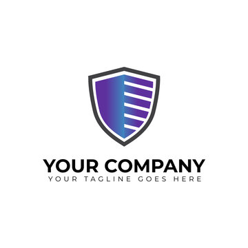 Modern security logo, shield vector icon