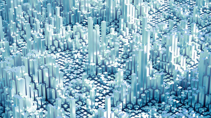 Abstract geometry background. 3d illustration, 3d rendering.